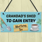 Funny Grandads Shed Sign Hanging Wall Door Plaque Shed Signs
