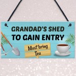 Funny Grandads Shed Sign Hanging Wall Door Plaque Shed Signs