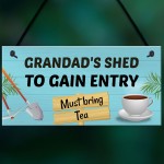 Funny Grandads Shed Sign Hanging Wall Door Plaque Shed Signs