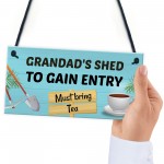 Funny Grandads Shed Sign Hanging Wall Door Plaque Shed Signs