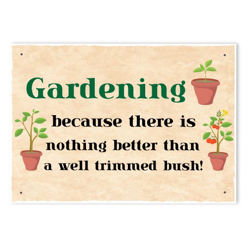 FUNNY Garden Sign For Outdoor Hanging Wall Door Sign Shed Sign