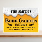 PERSONALISED BEER GARDEN SIGN Shed Man Cave Pub Sign Home Bar