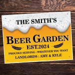 PERSONALISED BEER GARDEN SIGN Shed Man Cave Pub Sign Home Bar