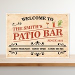 Personalised Sign For Patio Garden Bar Sign Home Bar Signs