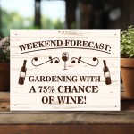 FUNNY HOME BAR SIGN Weekend Forecast Wine Sign Wine Gift