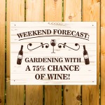 FUNNY HOME BAR SIGN Weekend Forecast Wine Sign Wine Gift