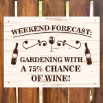 FUNNY HOME BAR SIGN Weekend Forecast Wine Sign Wine Gift