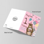 Youre 1 Today Birthday Card First Birthday Card For Daughter