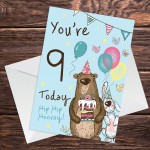 Youre 9 Today Birthday Card Ninth Birthday Card For Grandson Son