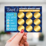 Dads Scratch Card Fathers Day Birthday Gifts for Dad Him Novelty