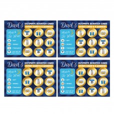 Set of 4 Scratch Cards Gifts for Dad Birthday Fathers Day 