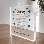 Fathers Day Birthday Gift For Dad Acrylic Block Plaque Present