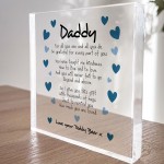 Fathers Day Birthday Gift For Dad Acrylic Block Plaque Present