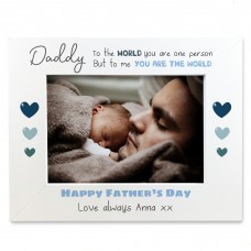 Cute Father's Day Gifts For Daddy Personalised 7x5 White Frame