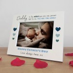 Cute Father's Day Gifts For Daddy Personalised 7x5 White Frame