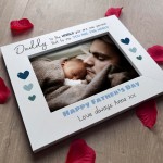 Cute Father's Day Gifts For Daddy Personalised 7x5 White Frame