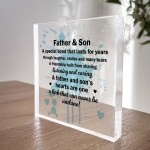Father and Son Plaque Dad and Son Gifts Fathers Day Gift for Dad