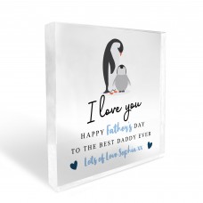 Personalised Gift For Daddy For Fathers Day Birthday Penguin