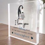 Personalised Gift For Daddy For Fathers Day Birthday Penguin