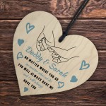 Daddy Daughter Gift For Fathers Day Birthday Wooden Heart