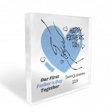 Our First Fathers Day Together Gift For Daddy Personalised Block