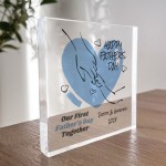 Our First Fathers Day Together Gift For Daddy Personalised Block