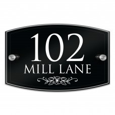 Contemporary House Number Sign Plaque 200x130mm Acrylic Sign