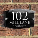 Contemporary House Number Sign Plaque 200x130mm Acrylic Sign