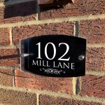 Contemporary House Number Sign Plaque 200x130mm Acrylic Sign