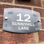 Personalised House Sign 200x130mm Contemporary Door Number