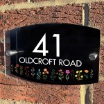 House Signs Acrylic Door Number Sign House Name Road Plate