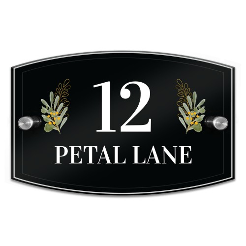 Contemporary House Number Sign Acrylic Door Signs Door Number