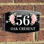 Floral House Sign Plaque Door Number Sign Street House Road Name