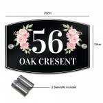Floral House Sign Plaque Door Number Sign Street House Road Name
