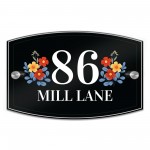 Colourful House Door Sign Personalised House Address Plaque