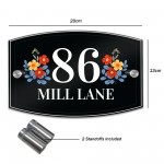 Colourful House Door Sign Personalised House Address Plaque