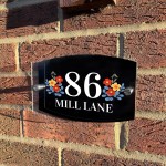 Colourful House Door Sign Personalised House Address Plaque
