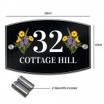 Floral House Sign Personalised Address House Number Door Plaque