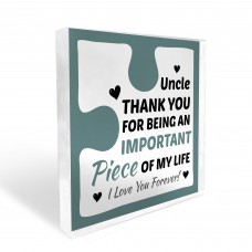 Birthday Gift for UNCLE Acrylic Block Puzzle UNCLE BIRTHDAY GIFT
