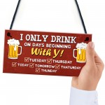FUNNY HOME BAR SIGN Hanging Wall Door Sign Man Cave Sign Shed