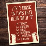 Vintage Style Funny Bar Sign Pub Decor Man Cave Wall Plaque