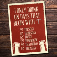 Vintage Style Funny Bar Sign Pub Decor Man Cave Wall Plaque