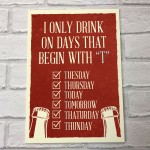 Vintage Style Funny Bar Sign Pub Decor Man Cave Wall Plaque