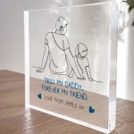 Dad Gift For Birthday Fathers Day Personalised Block Special Dad