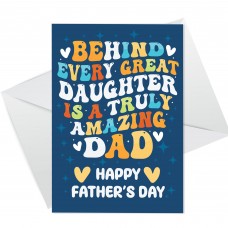Funny Fathers Day Card From Daughter Fathers Day Card