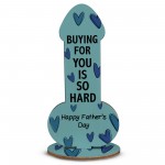 Funny Fathers Day Wooden Plaque Novelty Gift For Dad Joke Rude