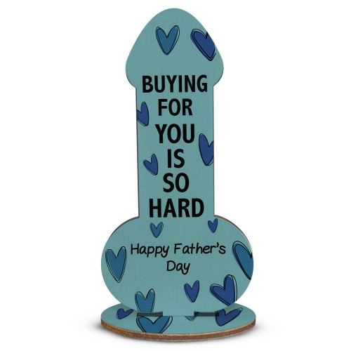Funny Fathers Day Wooden Plaque Novelty Gift For Dad Joke Rude