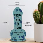 Funny Fathers Day Wooden Plaque Novelty Gift For Dad Joke Rude