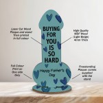 Funny Fathers Day Wooden Plaque Novelty Gift For Dad Joke Rude