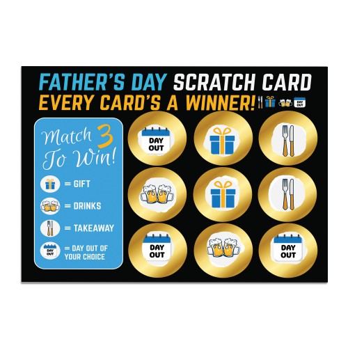 Scratch Card For Dad Gifts for Dad Fun Fathers Day Gift Novelty